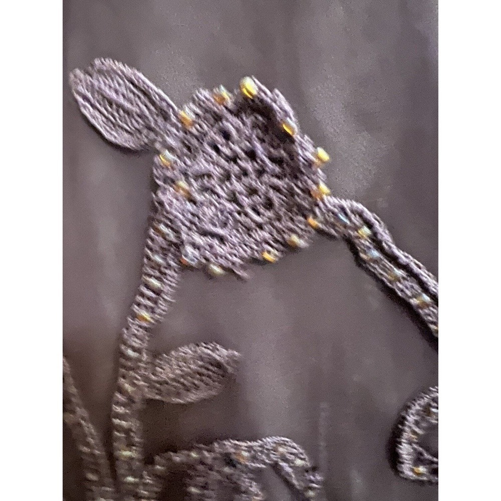 Kroshetta Papillon Womens Beaded Crochet Gown Large Hand Made Embroidered‎ - Picture 6 of 16